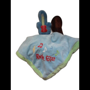 Baby Essentials Reversible Lovey Boys Super Star Rockstar Plush Security Blanket